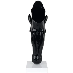 Floor Standing|Animals^Statues & Sculptures Majestic Horse Head 70cm Black Resin Indoor Sculpture
