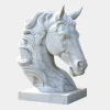 Horses|Modern^Statues & Sculptures Majestic Horse Head 120cm White Marble Garden Statue