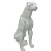 Floor Standing|Animals^Statues & Sculptures Majestic Panther 80cm Silver Resin Indoor Sculpture