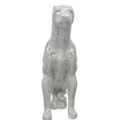 Floor Standing|Animals^Statues & Sculptures Majestic Panther 80cm Silver Resin Indoor Sculpture