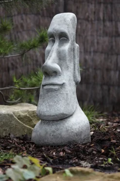 Easter Island Heads^Statues & Sculptures Male Easter Island Head Stone Garden Ornament