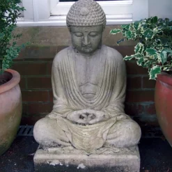 Buddha^Statues & Sculptures Meditation Buddha Stone Garden Statue