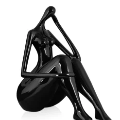 Figurative|Table Top^Statues & Sculptures Mindful Grace 26cm Black Resin Indoor Sculpture