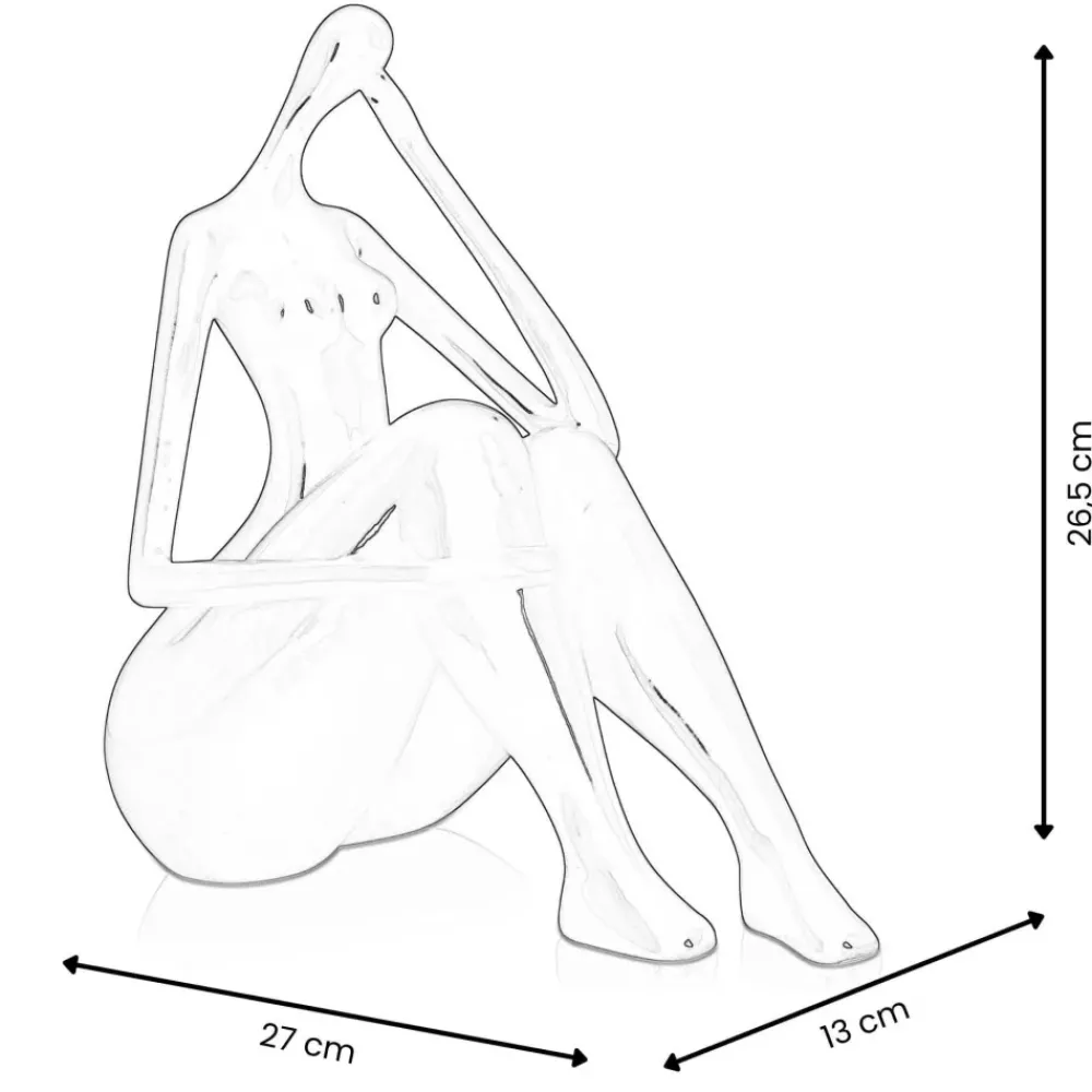 Figurative|Table Top^Statues & Sculptures Mindful Grace 26cm Black Resin Indoor Sculpture