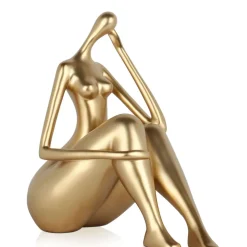 Figurative|Table Top^Statues & Sculptures Mindful Grace 26cm Gold Resin Indoor Sculpture
