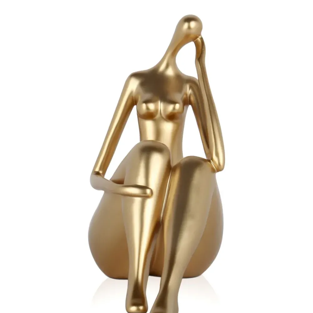Figurative|Table Top^Statues & Sculptures Mindful Grace 26cm Gold Resin Indoor Sculpture