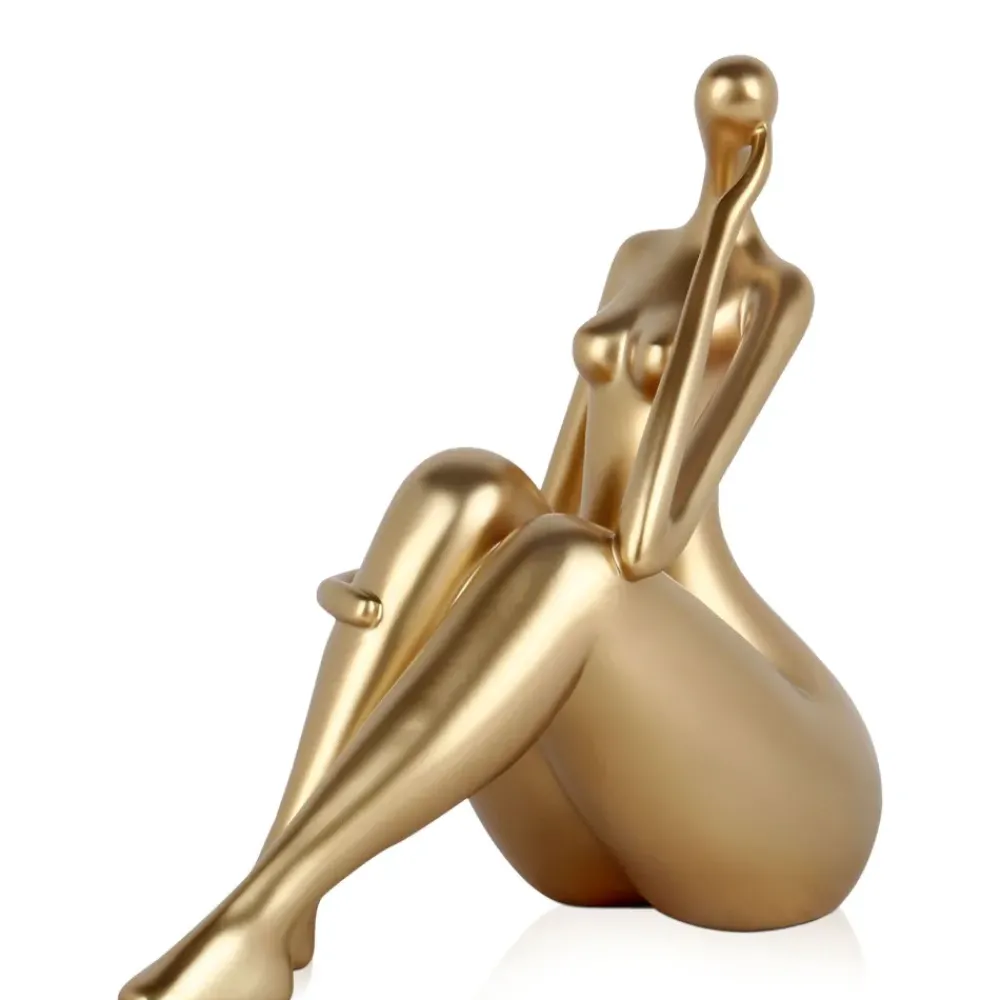Figurative|Table Top^Statues & Sculptures Mindful Grace 26cm Gold Resin Indoor Sculpture