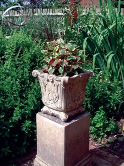 Large|Square^Statues & Sculptures Modena 22 Vase Stone Garden Planter on Pedestal