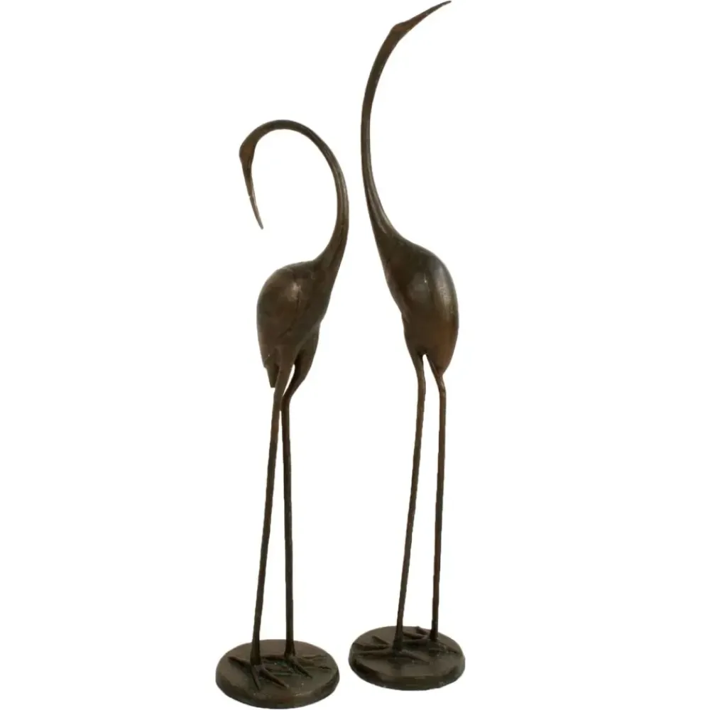 Cranes^Statues & Sculptures Modern Cranes Bronze Metal Garden Ornaments