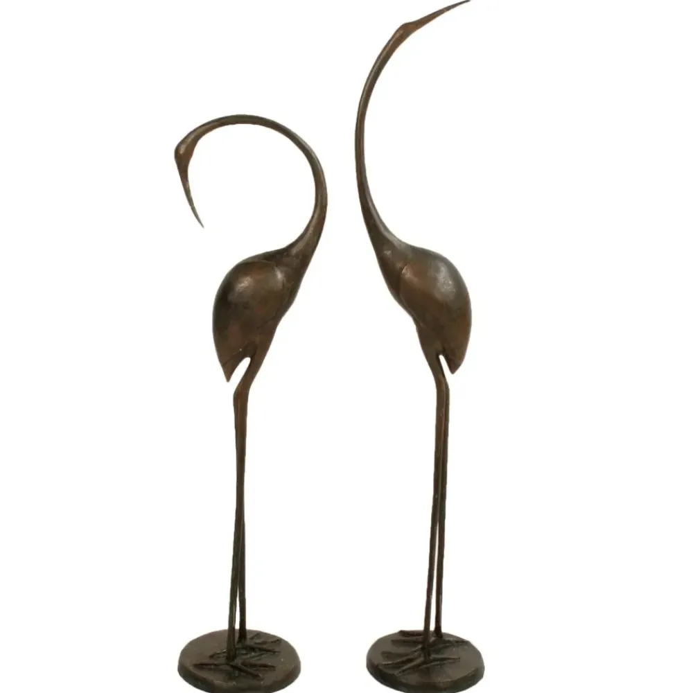 Cranes^Statues & Sculptures Modern Cranes Bronze Metal Garden Ornaments