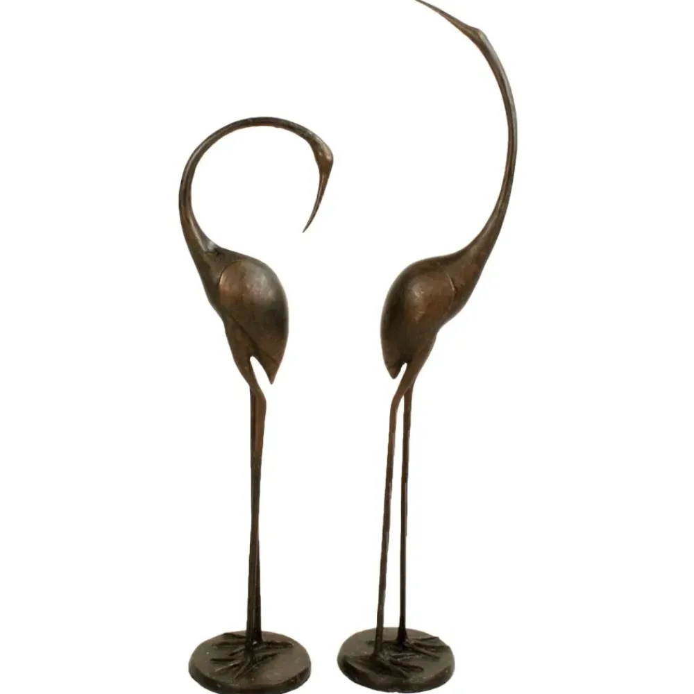 Cranes^Statues & Sculptures Modern Cranes Bronze Metal Garden Ornaments
