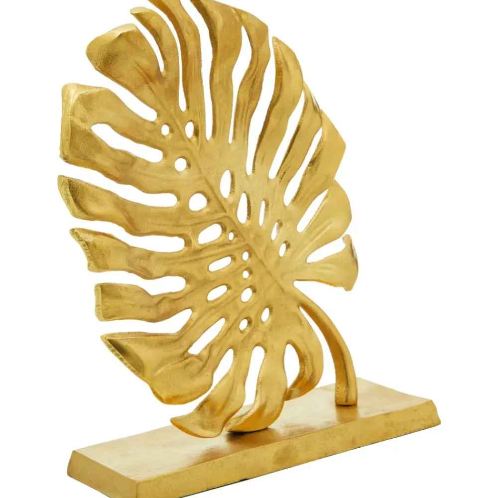 Table Top|Contemporary^Statues & Sculptures Monsera Leaf 37cm Gold Metal Indoor Sculpture
