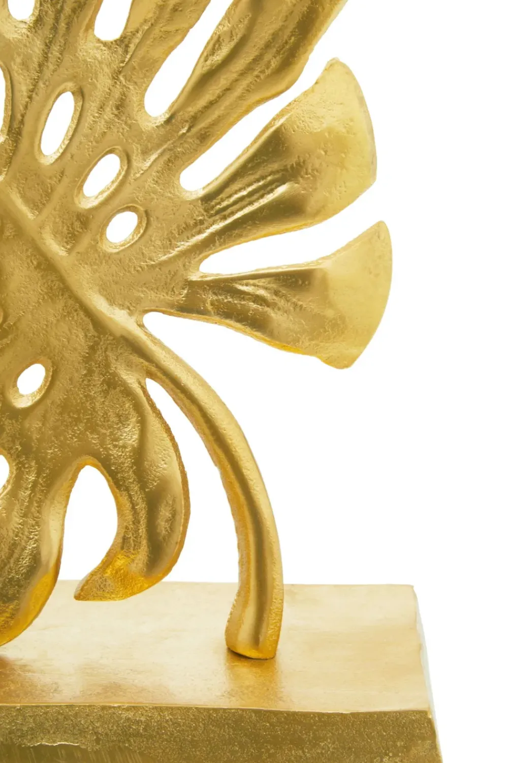 Table Top|Contemporary^Statues & Sculptures Monsera Leaf 37cm Gold Metal Indoor Sculpture