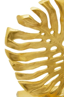 Table Top|Contemporary^Statues & Sculptures Monsera Leaf 37cm Gold Metal Indoor Sculpture