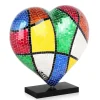 Table Top|Pop Art^Statues & Sculptures Mosaic Heart v1 46cm Pop Art Resin Indoor Sculpture