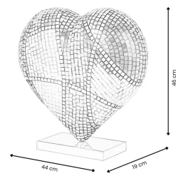 Table Top|Pop Art^Statues & Sculptures Mosaic Heart v1 46cm Pop Art Resin Indoor Sculpture