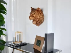 Wall Art|Animals^Statues & Sculptures Mystic Tiger 37cm Bronze Resin Wall Sculpture