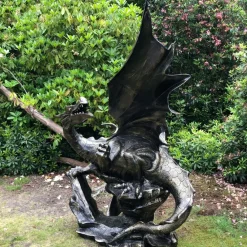 Dragons^Statues & Sculptures Mystical Dragon 232cm Bronze Metal Garden Statue