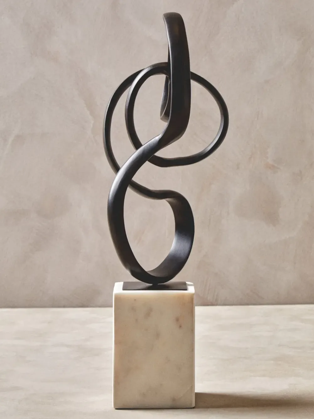 Table Top|Abstract^Statues & Sculptures Mystical Grace 60cm Black Metal Indoor Sculpture