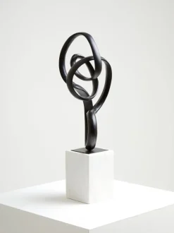Table Top|Abstract^Statues & Sculptures Mystical Grace 60cm Black Metal Indoor Sculpture
