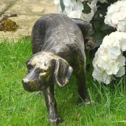 Dogs^Statues & Sculptures Naughty Dog Bronze Metal Garden Ornament