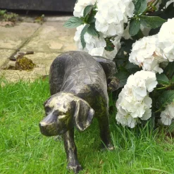 Dogs^Statues & Sculptures Naughty Dog Bronze Metal Garden Ornament