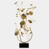 Floor Standing|Abstract^Statues & Sculptures Nebular Bloom 103cm Gold Metal Indoor Sculpture