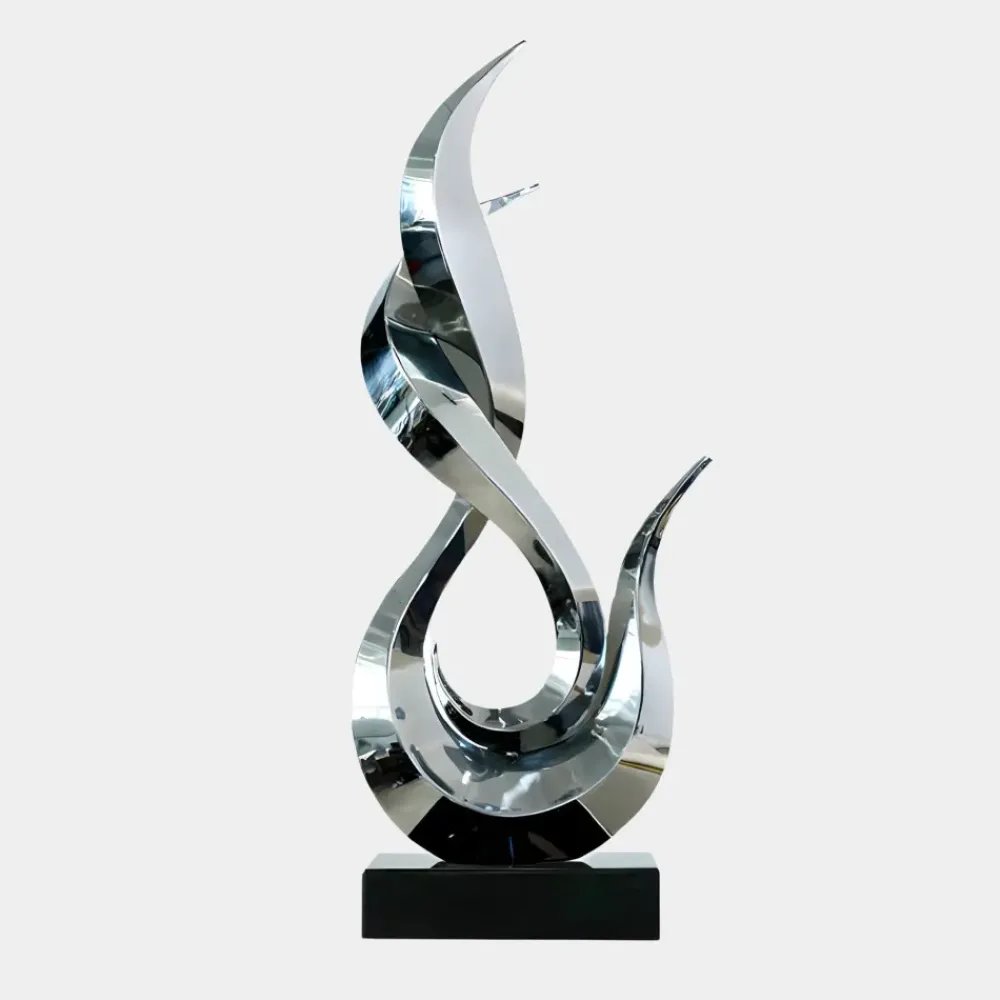 Table Top|Floor Standing^Statues & Sculptures Nexus Ignite 93cm Silver Metal Indoor Sculpture v1