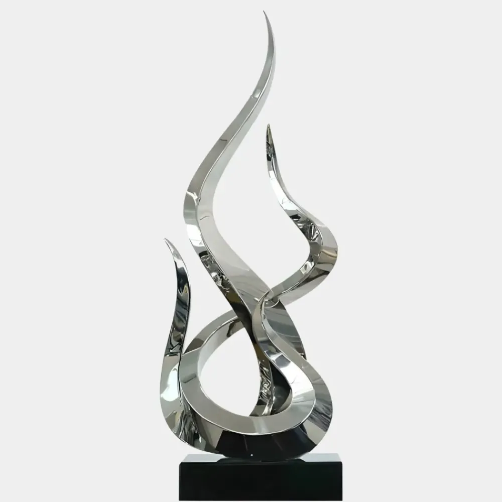 Table Top|Floor Standing^Statues & Sculptures Nexus Ignite 91cm Silver Metal Indoor Sculpture v3