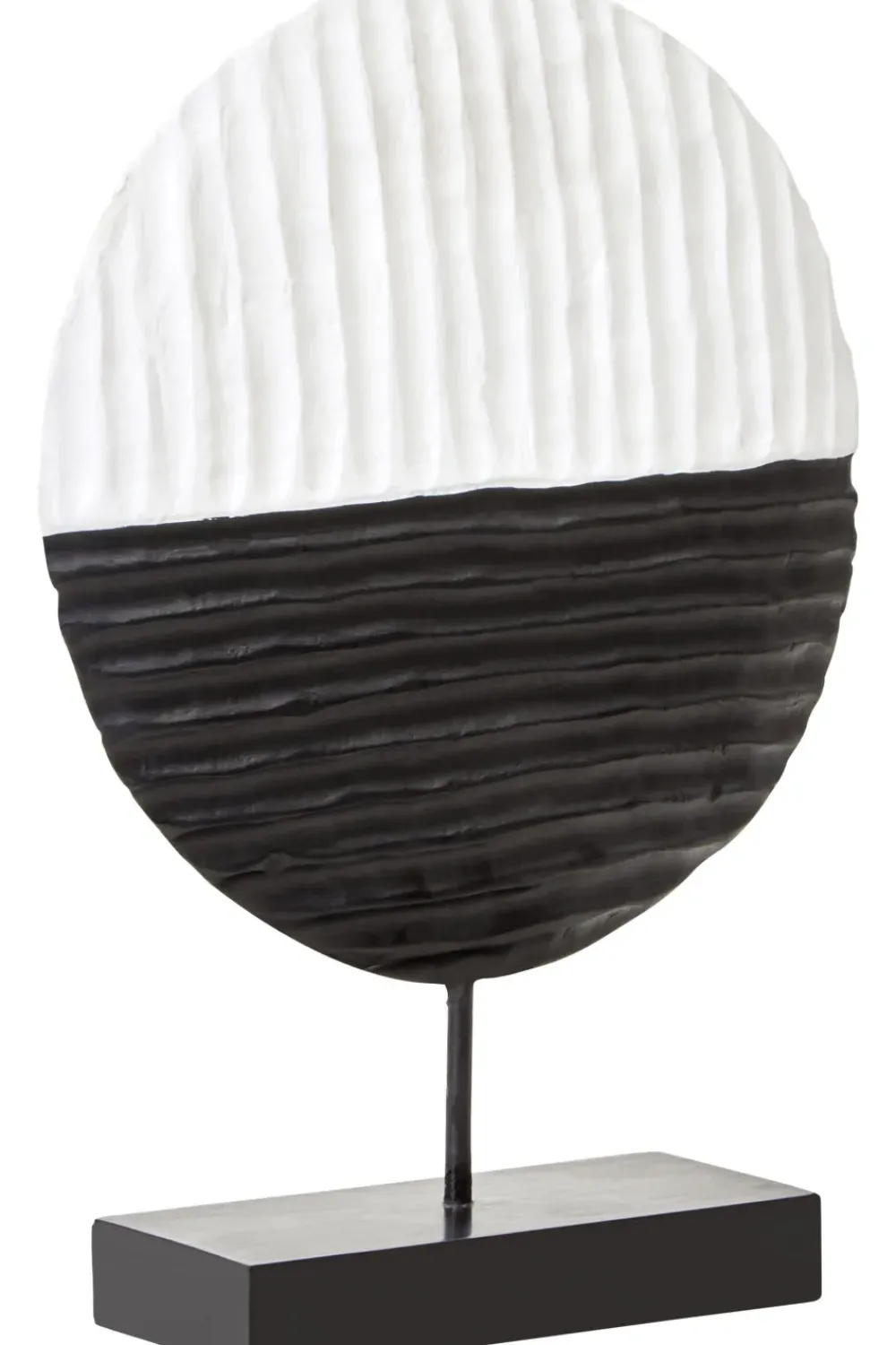 Table Top|Abstract^Statues & Sculptures Night & Day 41cm Black & White Wood Indoor Sculpture