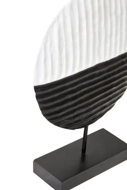 Table Top|Abstract^Statues & Sculptures Night & Day 41cm Black & White Wood Indoor Sculpture