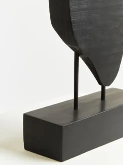Table Top|Abstract^Statues & Sculptures Obsidian Essence 70cm Black Wood Indoor Sculpture