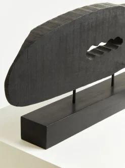 Table Top|Abstract^Statues & Sculptures Obsidian Essence 32cm Black Wood Indoor Sculpture