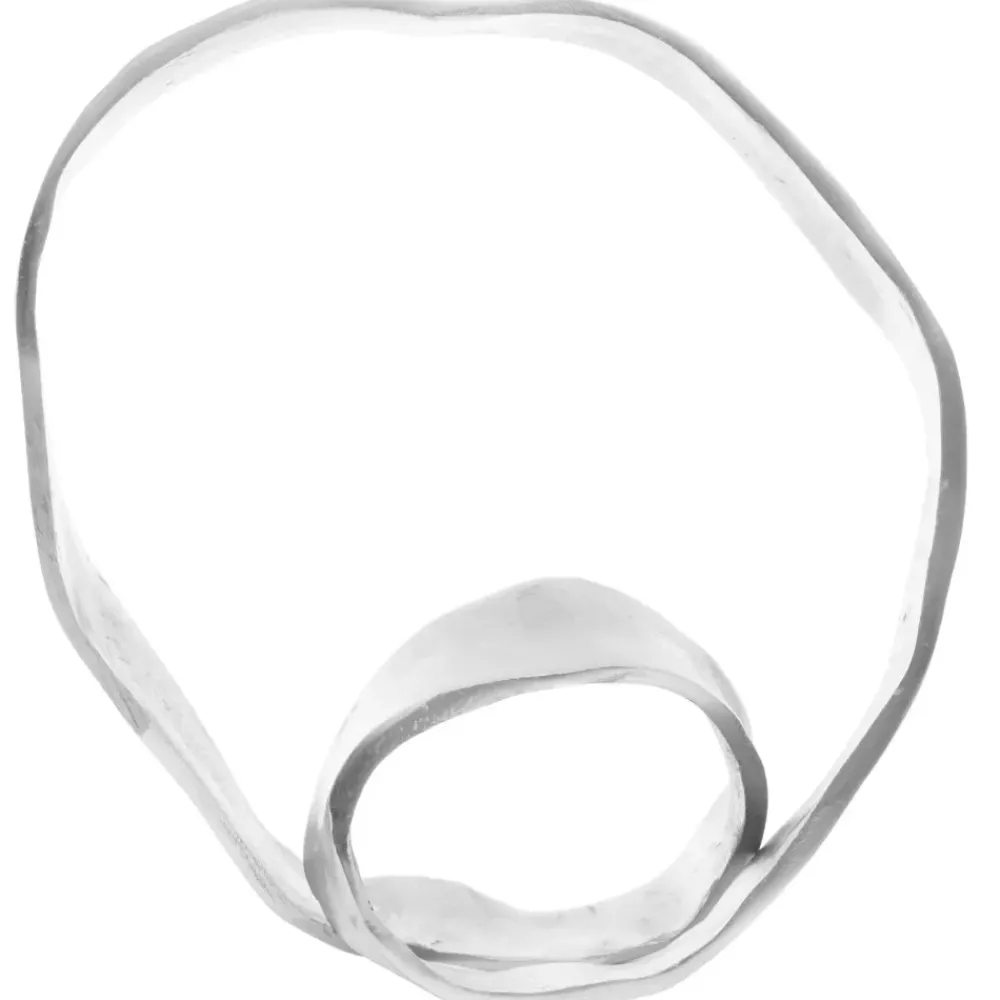 Table Top|Abstract^Statues & Sculptures Orbique 42cm Silver Metal Indoor Sculpture