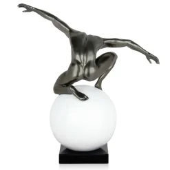Figurative|Table Top^Statues & Sculptures Orbital Balance 47cm Anthracite Resin Indoor Sculpture