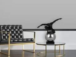 Figurative|Table Top^Statues & Sculptures Orbital Balance 65cm Black Resin Indoor Sculpture