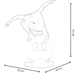Figurative|Table Top^Statues & Sculptures Orbital Balance 65cm Black Resin Indoor Sculpture