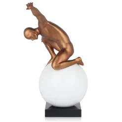 Figurative|Table Top^Statues & Sculptures Orbital Balance 47cm Bronze Resin Indoor Sculpture