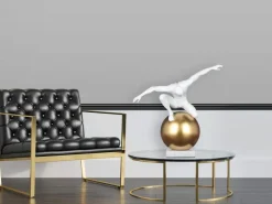Figurative|Table Top^Statues & Sculptures Orbital Balance 65cm White Resin Indoor Sculpture