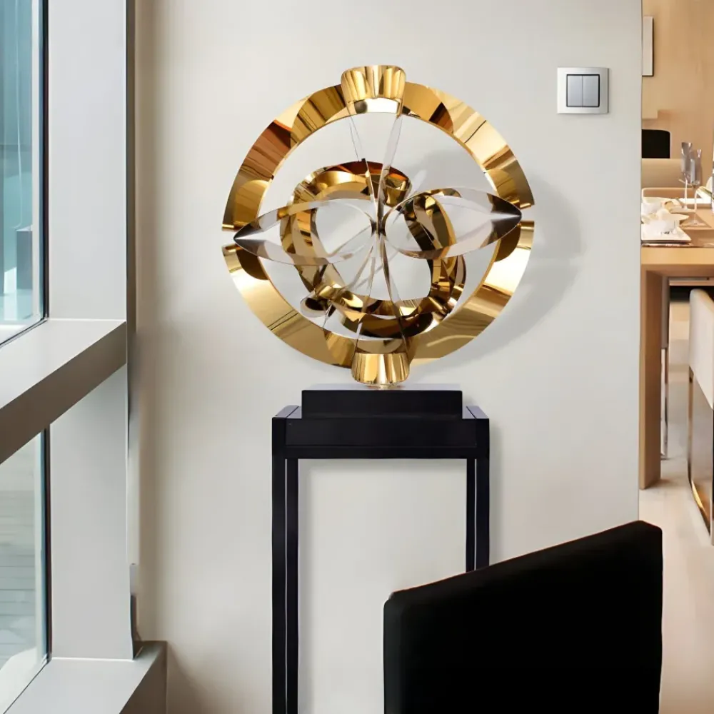 Table Top|Abstract^Statues & Sculptures Orbital Chaos 55cm Copper Metal Indoor Sculpture