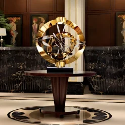 Table Top|Abstract^Statues & Sculptures Orbital Chaos 65cm Gold Metal Indoor Sculpture
