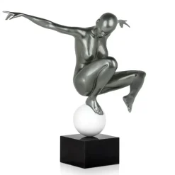 Figurative|Table Top^Statues & Sculptures Orbital Dance 45cm Anthracite Resin Indoor Sculpture