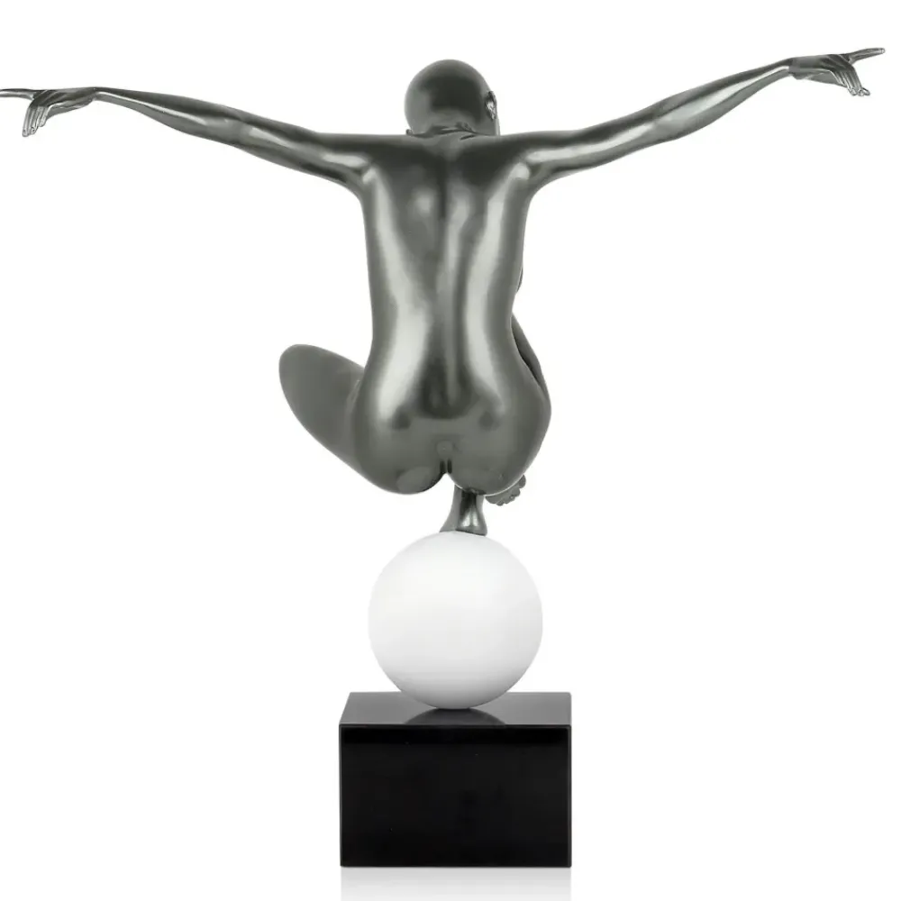 Figurative|Table Top^Statues & Sculptures Orbital Dance 45cm Anthracite Resin Indoor Sculpture
