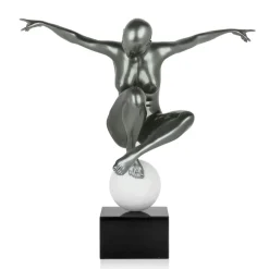 Figurative|Table Top^Statues & Sculptures Orbital Dance 45cm Anthracite Resin Indoor Sculpture