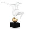 Figurative|Table Top^Statues & Sculptures Orbital Dance 45cm White Resin Indoor Sculpture