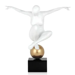 Figurative|Table Top^Statues & Sculptures Orbital Dance 45cm White Resin Indoor Sculpture