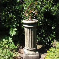 Armillary Sundials^Statues & Sculptures Oxford Armillary Brass Stone Garden Sundial