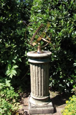 Armillary Sundials^Statues & Sculptures Oxford Armillary Brass Stone Garden Sundial