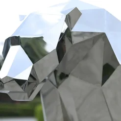 Low Poly|Animals^Statues & Sculptures Panther 87cm Geometric Metal Garden Sculpture