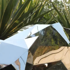 Low Poly|Animals^Statues & Sculptures Panther 71cm Geometric Metal Garden Sculpture